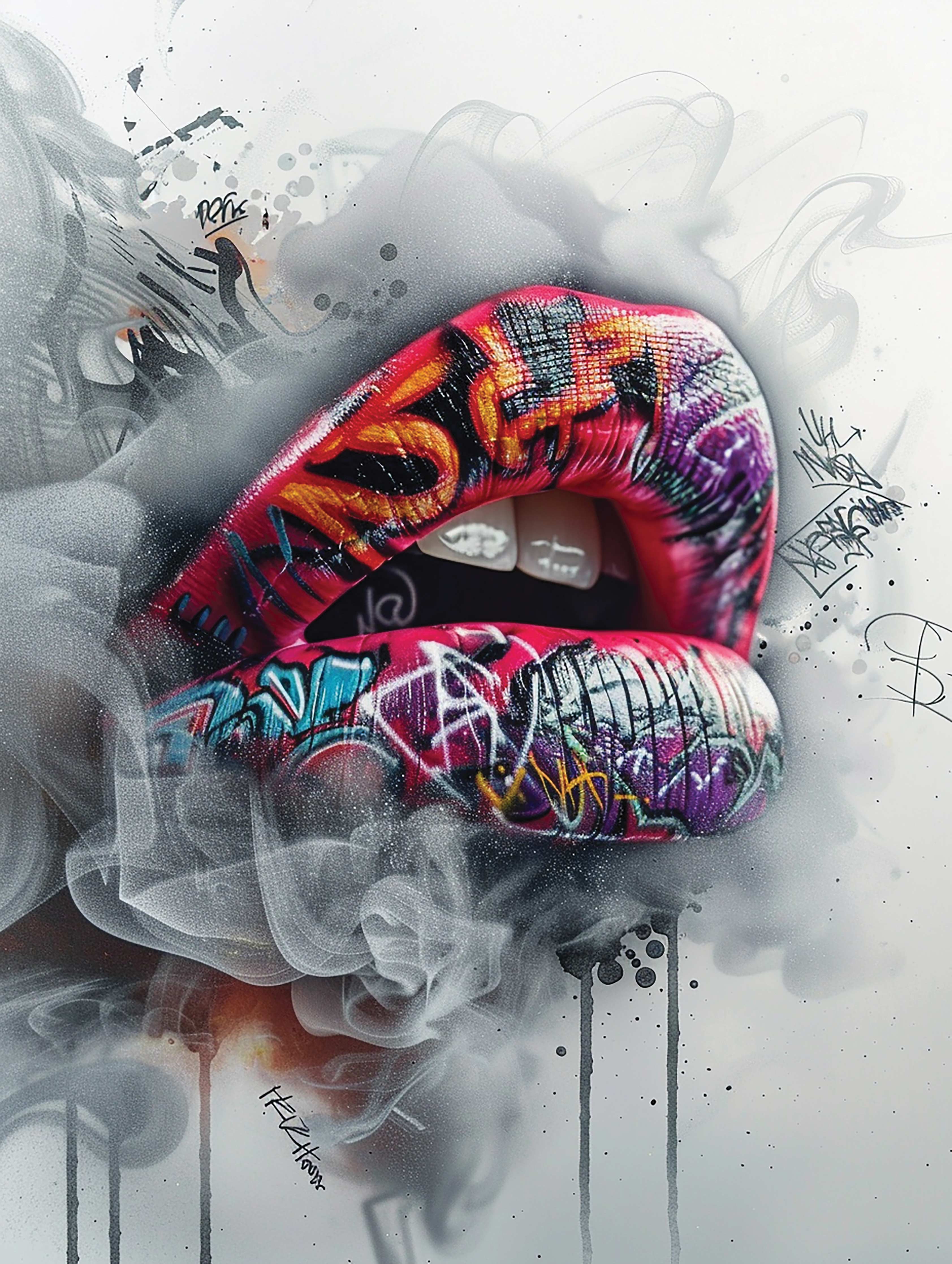 Graffiti Lippen