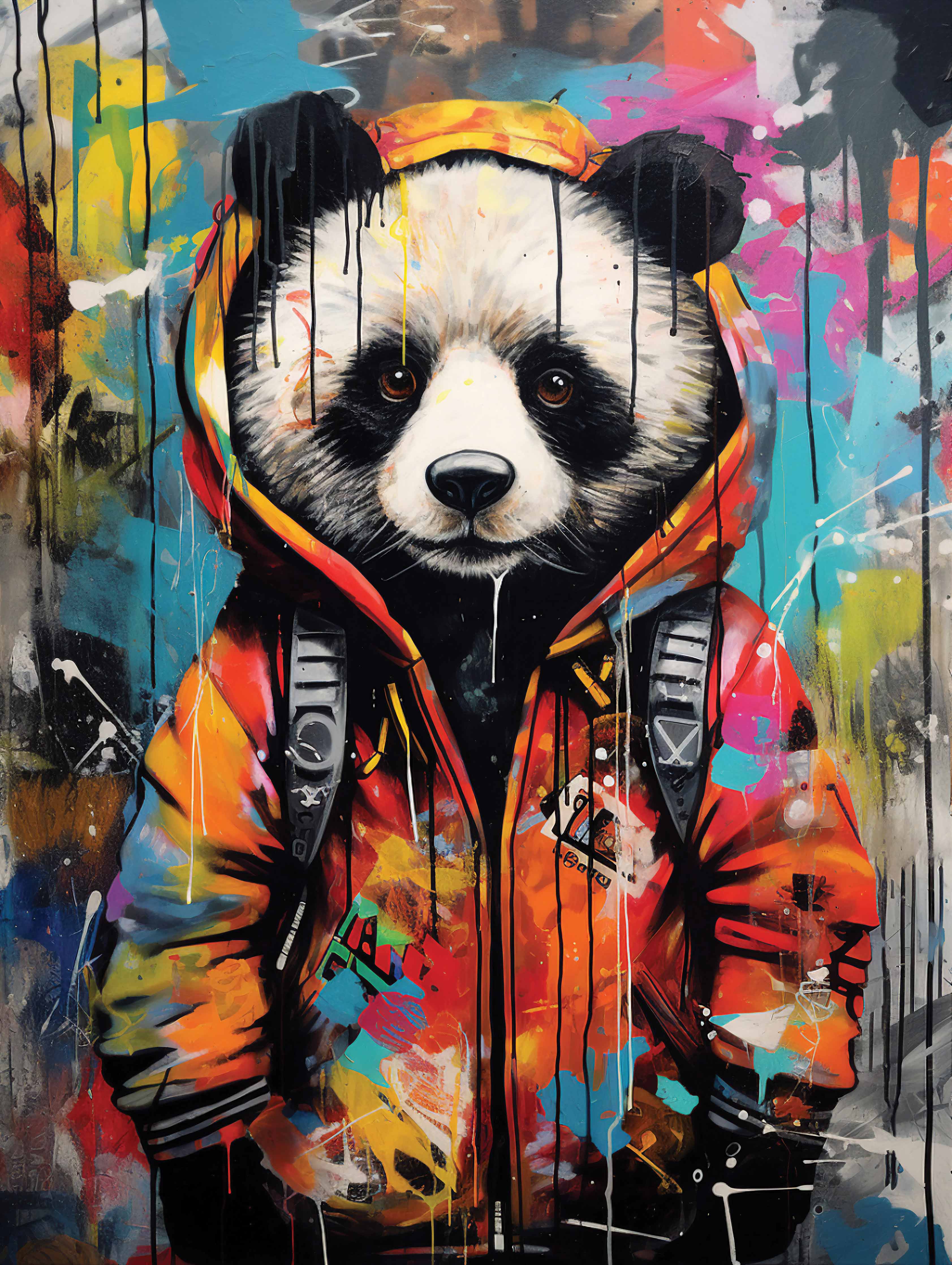 Urbaner Panda-DJ